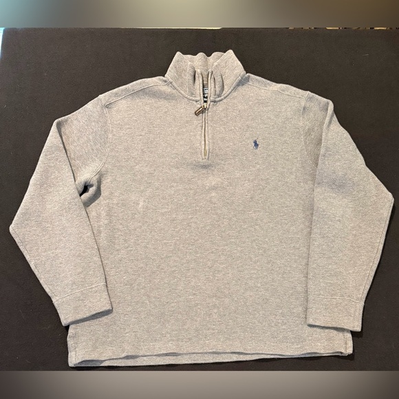Polo Ralph Lauren Other - Polo Ralph Lauren Estate 1/4 Zip Pullover Dark Gray Long Sleeve Mens Size Large